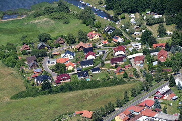 Seebad Ueckermünde, Ortsteil Bellin, Siedlung Kronziegelei  und Belliner Kanal 2016