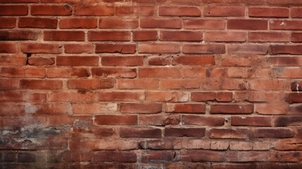 Brick Red Wall Background Texture AI Generated