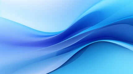 Calm Fluid Blue Wave Gradient Background AI Generated