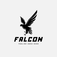 Fototapeta premium Vector falcon logo icon illustration 