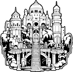 Enchanted Palace - Black and White