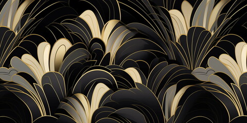 Abstract pattern in art deco style