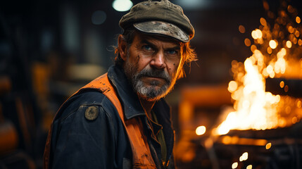 Angry man at his workplace