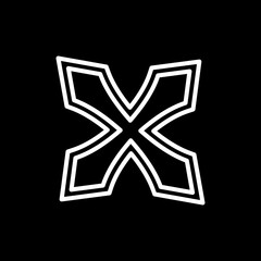 black and white cross