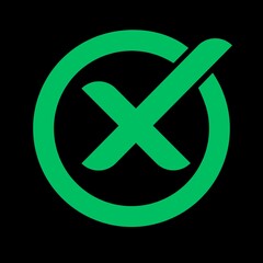 Fototapeta premium tick and cross