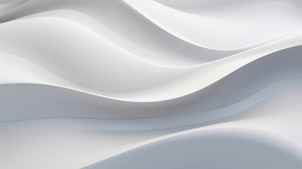 Obraz na płótnie Canvas Futuristic White Abstract Perspective Waves on Grey Background AI Generated