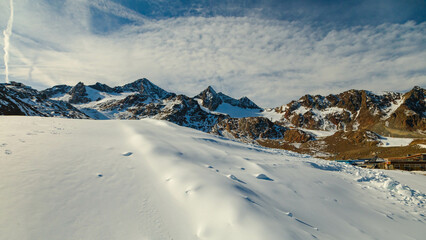 Mountain snowy landscape