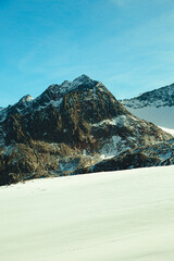 Vertical snowy landscape