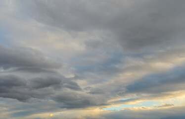 Fototapeta na wymiar blue sky and clouds over the Mediterranean sea 15