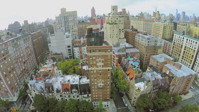 Residential houses on Riverside Drive in Upper Manhattan