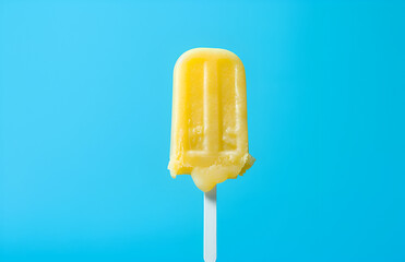 Melted yellow ice cream 