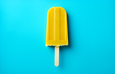 Ice cream isolated on the blue background