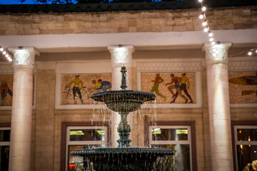 fountain and sport mosaic in former soviet union 