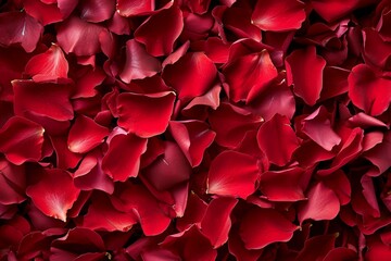 Beautiful red rose petals top view, Full Frame of Roses Bouquet