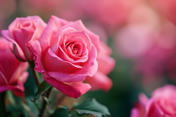 Close-Up of Roses Blooming Romantic love valentine's background