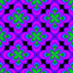 Summer retro floral seamless geometric flowers pattern for fabrics and linens and kids clothes print and festive