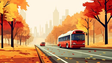 Obraz premium bus, intercity bus, urban transport, public transport, travel