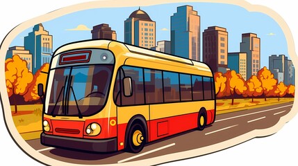 Fototapeta premium bus, intercity bus, urban transport, public transport, travel