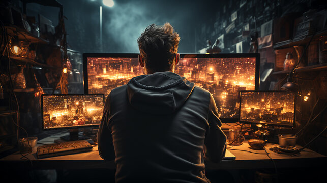 Hacker Working Alone, Hacking Corporate Data Servers From His Underground Hideout