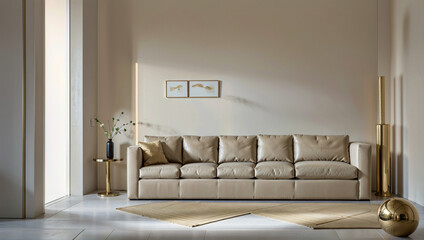 minimal conteporary living room, light colors