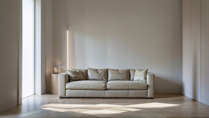 minimal conteporary living room, light colors