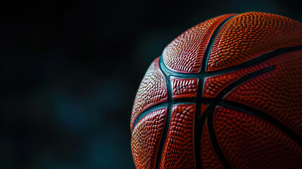 The simplicity of a basketball against a black backdrop speaks volumes, conveying the elegance and