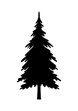 Fir tree, Pine Tree, Christmas tree, Tree, forest, Christmas tree silhouette