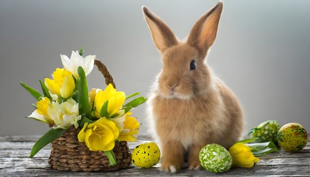 Conejo con huevos de pascua