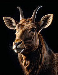 Obraz premium animal close up portrait on dark background