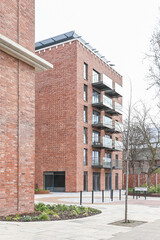 London, UK, 1 January 2024: Upton Gardens regenerates West Ham United’s former football ground at Boleyn. New homes, with 25% affordable housing to be delivered by Newham Council