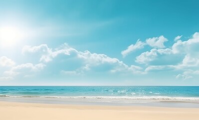 Perfect blue sky and sea beach.