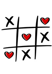 Valentine's Day Tic Tac Toe HEARTS SVG Vector