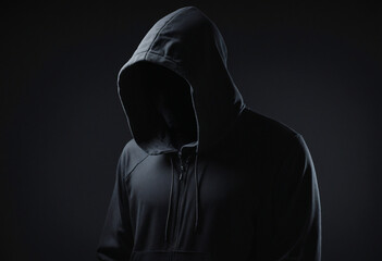 Cyber Criminal Silhouette of Figure in Hood