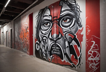 Antifa Graffiti - obrazy, fototapety, plakaty