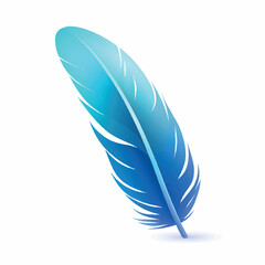 Feather in cartoon, doodle style. Image for t shirt. Isolated 2d vector illustration in logo, icon, sketch style, Eps 10. AI Generative
