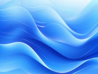 Blue Abstract Background With Wavy Lines