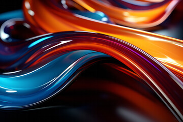 Close Up of Abstract Design on Black Background