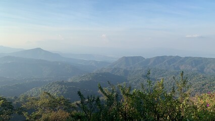 Vista de la montañas de El Salvador desde comasagua