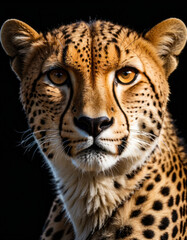 Fototapeta premium animal close up portrait on dark background