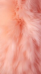 Trendy Peach soft feather texture. Background. Fashionable color. Concept of Softness, Comfort and Luxury. Perfect for wallpaper, Fashion, Textile, Interior Design. Furry surface. Vertical format