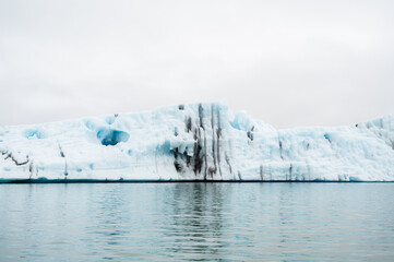 Global warming and melting glaciers concept. Enviromental issues