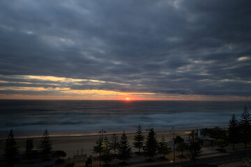 Golden Sunrise Over Gold Coast’s Serene Beaches