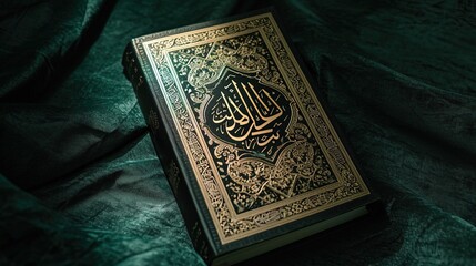 Fototapeta premium Top view islamic new year concept, ai generative