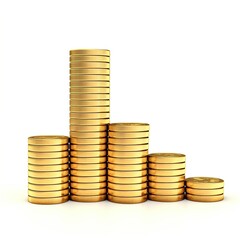 Gold coins in a declining graph