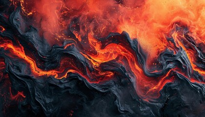 Capture the fluid and dynamic textures inspired by lava flow, adding a touch of intensity and creativity to design compositions, generative AI