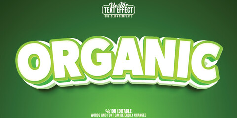 Organic editable text effect, customizable green and tree 3D font style