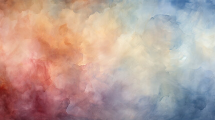 Painting of a Vibrant Red, White, and Blue Smoke. Background or wallpaper