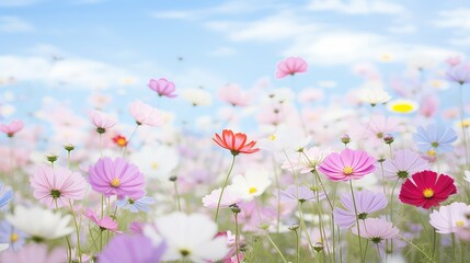 Obraz na płótnie Canvas soft pastel flower background illustration delicate spring, summer colorful, pretty romantic soft pastel flower background