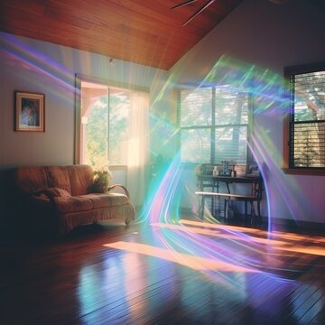 Rainbow Light in a Living Room