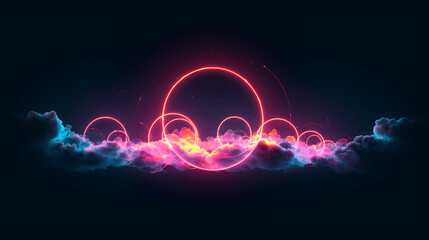 Abstract line art background, technological background